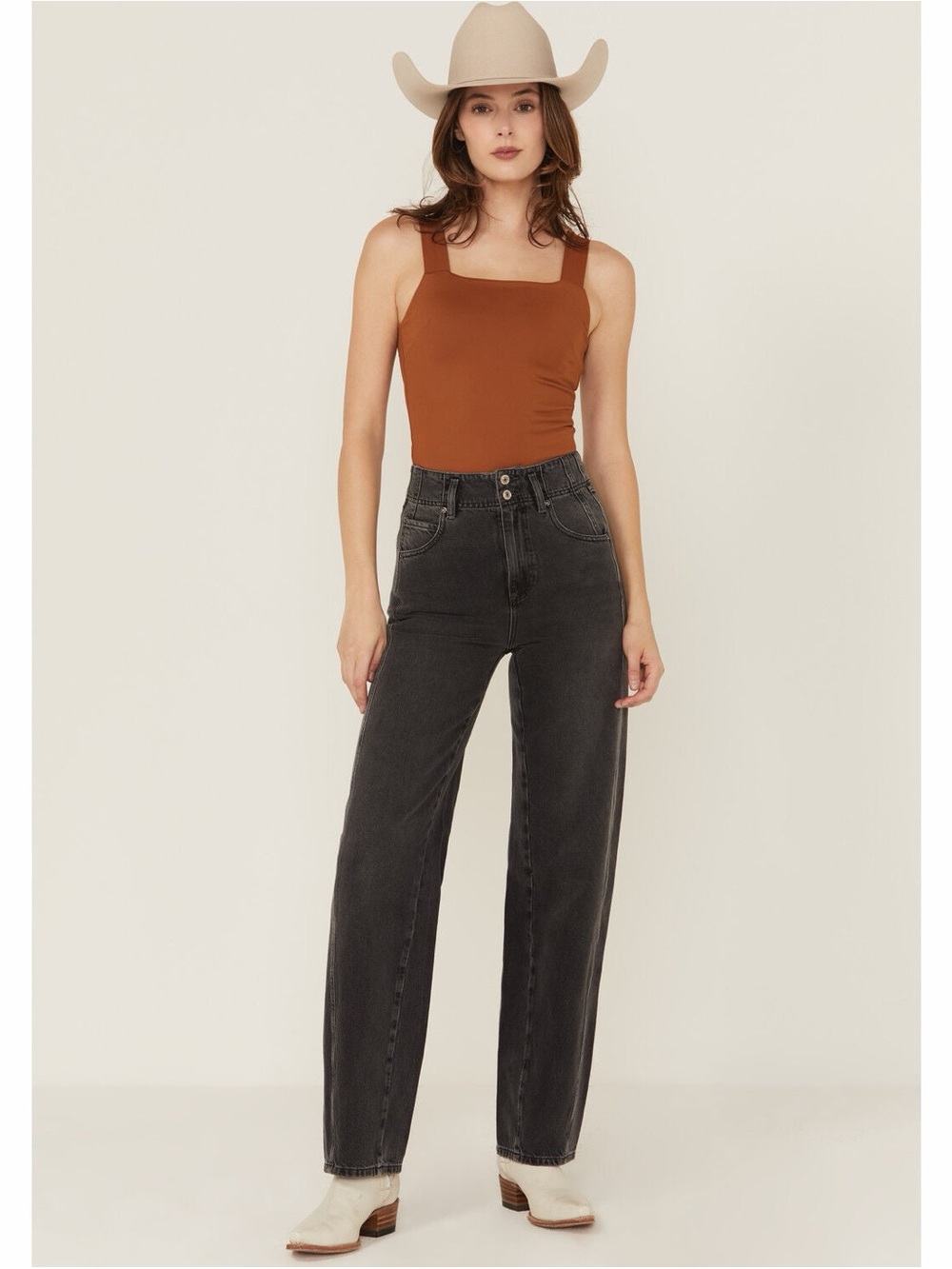 Free People We The Free Aster High Rise Jeans 27 Asteroid Gray Barrel Inspired
